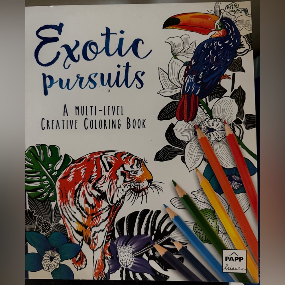 Exotic Pursuits & Creative Coloring Books Paperback, (Bundle)